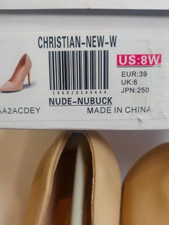 Dream Pairs Christian-New-W Nude Nubuck Pointed Toe Pumps Heels - Picture 8 of 8